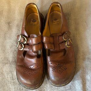 Dr. Martens Vintage 90s 8065 Brown Leather Mary Jane Shoes Size 7 Rare